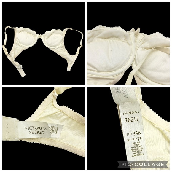 Vintage Victoria’s Secret Ivory Sequin Bra 34B Fairycore Coquette Renaissance - Picture 5 of 6